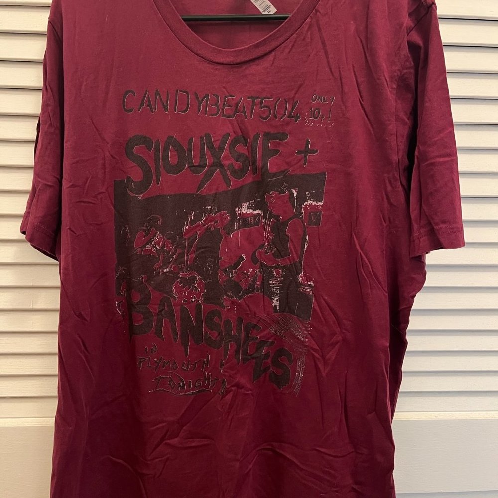 Siouxsie Sioux & The Banshees T-shirt, plus size, burgundy